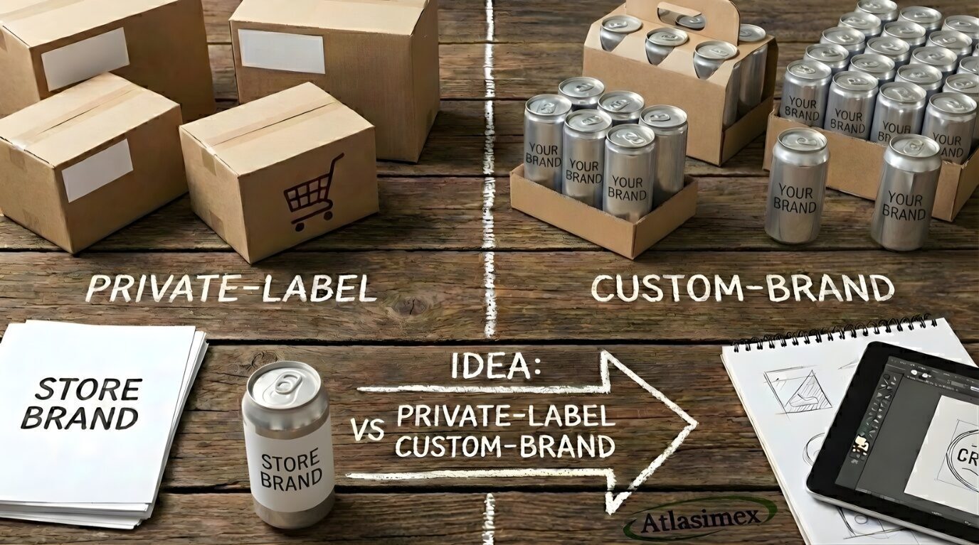 Private Label Energy Drinks vs Creating a Brand from Scratch - Atlasimex beverage distribution and logistics